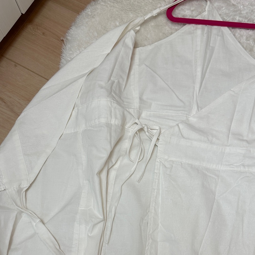 City Chic Ivory Tie-Waist wrap v neck Maxi Dress. Sz 16. New - Picture 9 of 13
